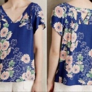 Maeve by Anthropologie floral cutout top